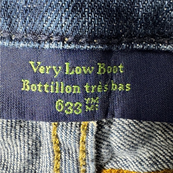 Levi's 633 Y2K Green Tab Eco Line Low Rise Bootcut Dark Wash Size 28 - Picture 9 of 13